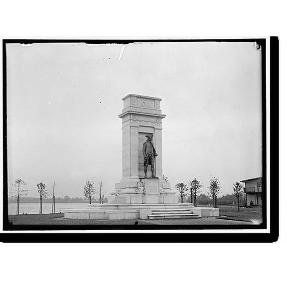 Historic Print, JONES, JOHN PAUL. STATUE, 16" x 20"