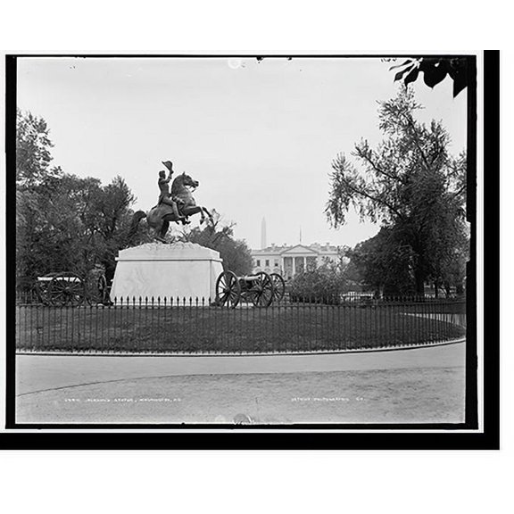 Historic Print, Jackson's statue, [Lafayette Square], Washington, D.C., 18" x 24"