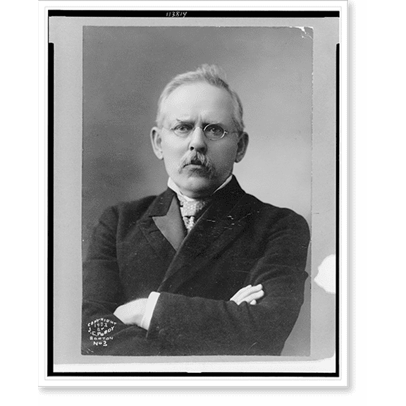 Historic Print, [Jacob August Riis, half-length portrait, facing front, arms folded], 16" x 20"