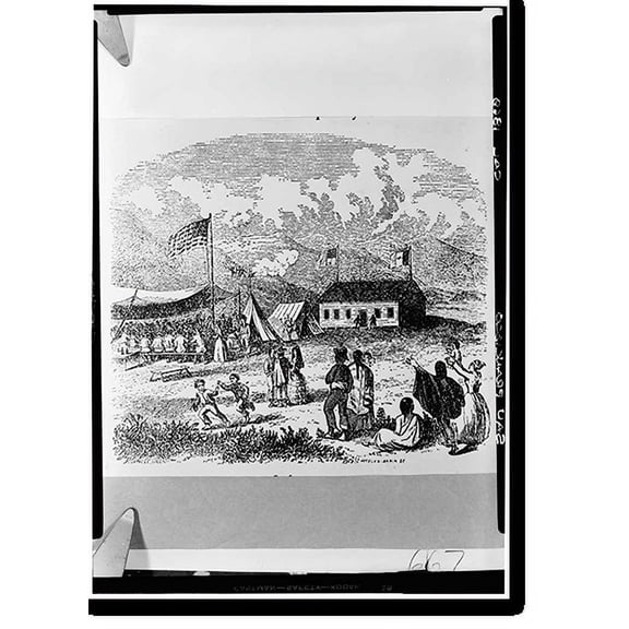 Historic Print, Jacob Leese House, Historic View, Grant Avenue, San Francisco, San Francisco County, CA, 18" x 24"