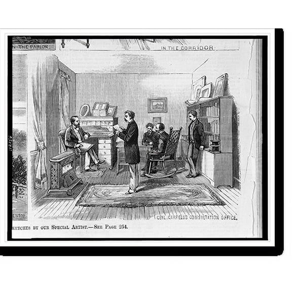 Historic Print, [James A. Garfield's consultation office in his home, at Mentor, Ohio], 16" x 20"