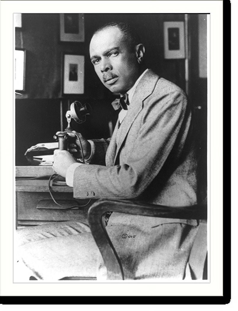 Historic Print, [James Weldon Johnson, halflength portrait at desk