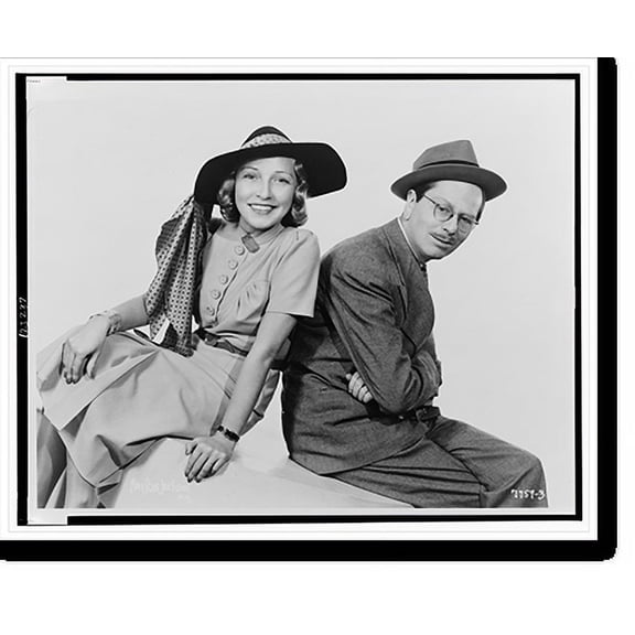 Historic Print, [Jane and Goodman Ace, three-quarter length portrait, seated, facing front].Ray Lee Jackson, N.Y., 18" x 24"