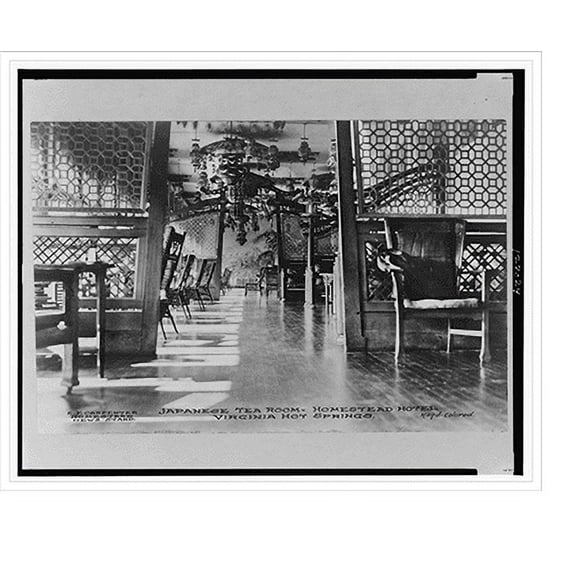 Historic Print, Japanese tea room, Homestead Hotel, Virginia Hot Springs, 16" x 20"