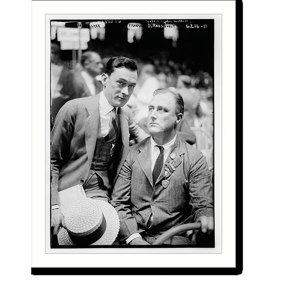 Historic Print, Jas. Walker, and FDR, 18" x 24"