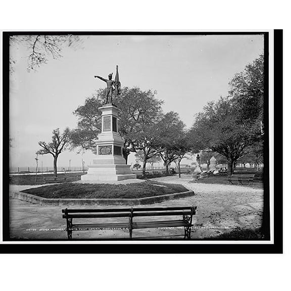 Historic Print, Jasper Monument, White Point Garden, Charleston, S.C., 16" x 20"