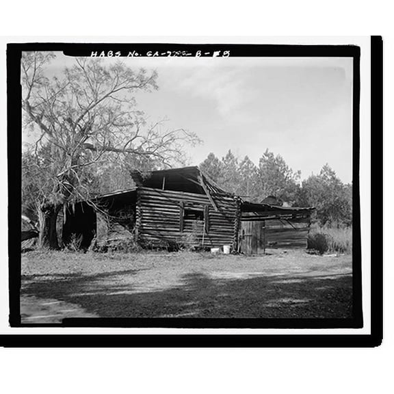Historic Print, Jaudon-Bragg-Snelling Farm, Barn, North side of GA State Route 21, Springfield vicinity, Effingham County, GA - 5, 18" x 24"