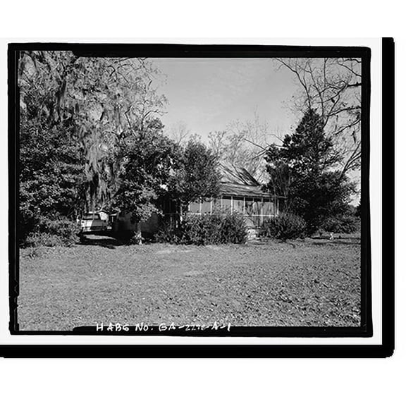 Historic Print, Jaudon-Bragg-Snelling Farm, House, North side of GA State Route 21, Springfield vicinity, Effingham County, GA, 16" x 20"
