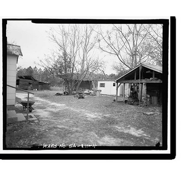 Historic Print, Jaudon-Bragg-Snelling Farm, North side of GA State Route 21, Springfield vicinity, Effingham County, GA - 4, 18" x 24"