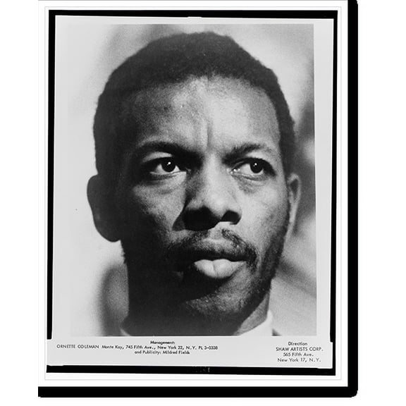 Historic Print, [Jazz musician Ornette Coleman, bust portrait, facing front], 18" x 24"