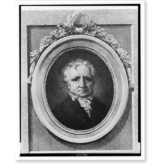 Historic Print, [Jean-Honoré Fragonard, head-and-shoulders portrait, facing front, in oval].Melle Gerard del ; R. de Los Rios sc., 18" x 24"