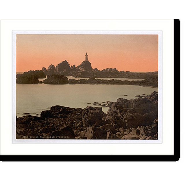 Historic Print, Jersey Corbiere Lighthouse II Channel Island England