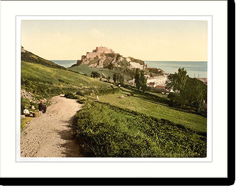 Historic Print, Jersey Mont Orgueil Castle Channel Island England, 16