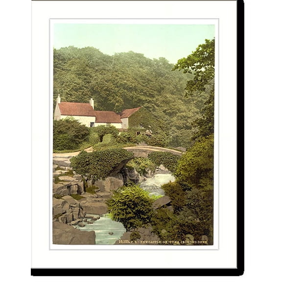 Historic Print, Jesmond Dene old mill Newcastle-on-Tyne England - 2, 16" x 20"