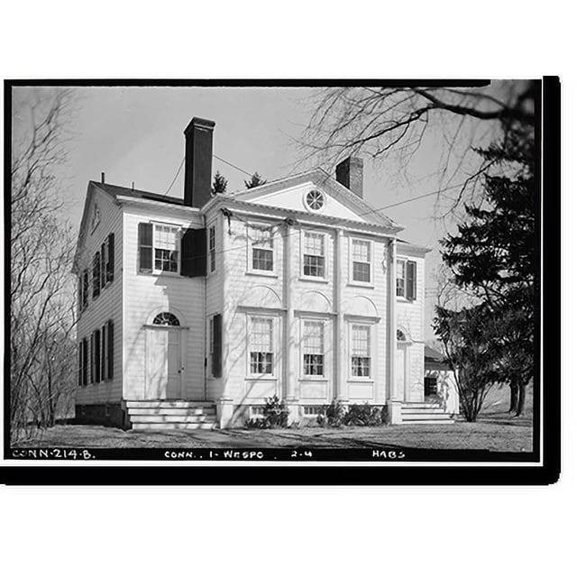 Historic Print, Jessup House, Westport, Fairfield County, CT 2, 16" x