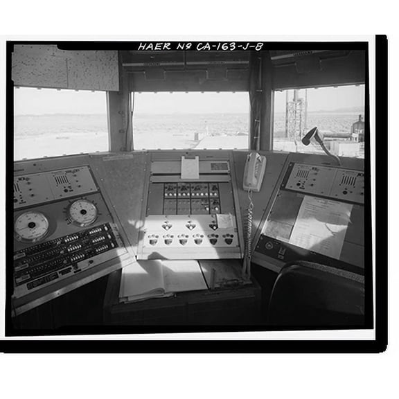 Historic Print, Jet Propulsion Laboratory Edwards Facility, Control & Recording Center, Edwards Air Force Base, Boron vicinity, Kern County, CA - 8, 18" x 24"