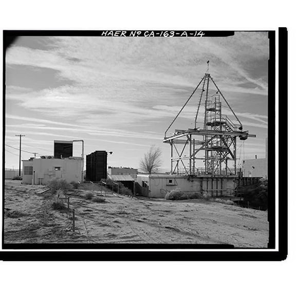 Historic Print, Jet Propulsion Laboratory Edwards Facility, Test Stand A, Edwards Air Force Base, Boron vicinity, Kern County, CA - 14, 16" x 20"