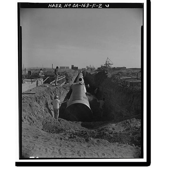 Historic Print, Jet Propulsion Laboratory Edwards Facility, Test Stand D, Edwards Air Force Base, Boron vicinity, Kern County, CA - 2, 18" x 24"