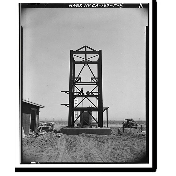 Historic Print, Jet Propulsion Laboratory Edwards Facility, Test Stand D, Edwards Air Force Base, Boron vicinity, Kern County, CA - 5, 16" x 20"