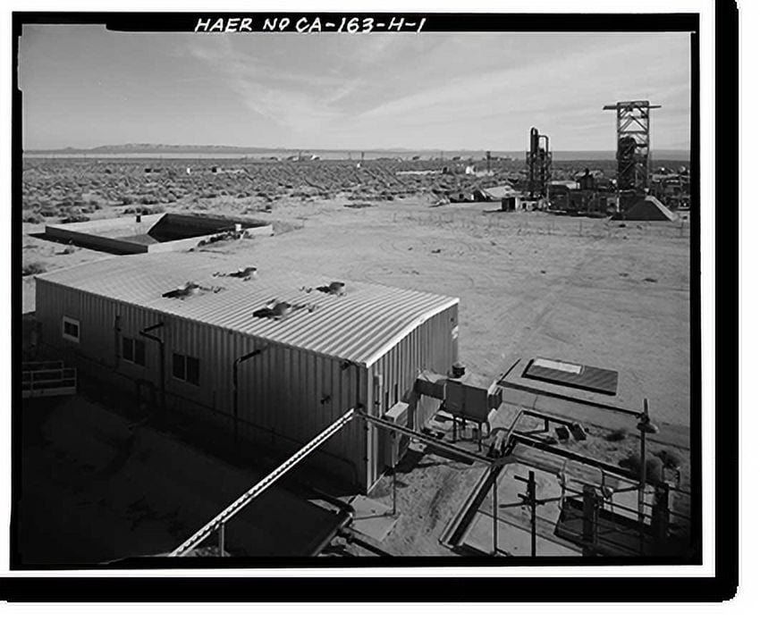 Historic Print, Jet Propulsion Laboratory Edwards Facility, Test Stand