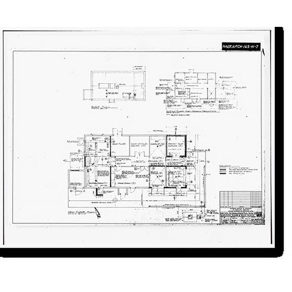 Historic Print, Jet Propulsion Laboratory Edwards Facility, Weigh & Control Building, Edwards Air Force Base, Boron vicinity, Kern County, CA, 18" x 24"