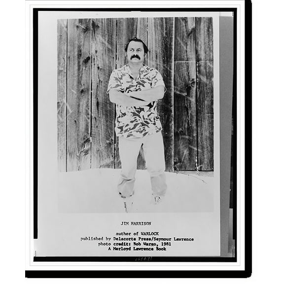Historic Print, Jim Harrison. author of Warlock, 16" x 20"