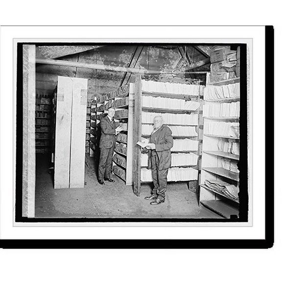 Historic Print, Joel Grayson (front), Elmer A. Lewis, House of Rep. document room, 3/8/26, 18" x 24"