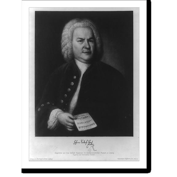 Historic Print, Johann Sebastian Bach, 1685-1750, 18" x 24"