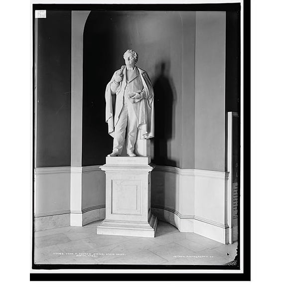 Historic Print, John A. Andrew statue, State House, Boston, Mass., 18" x 24"