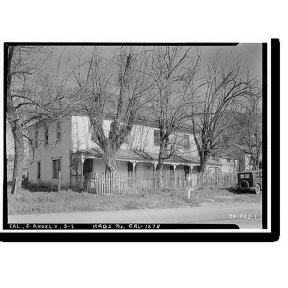 Historic Print, John Burch House, Angels Camp vicinity, Calaveras County, CA, 16" x 20"
