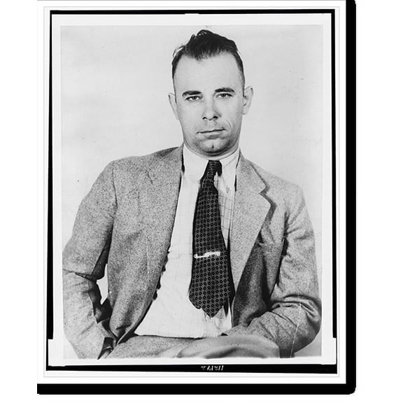Historic Print, [John Dillinger, half-length portrait, seated, facing front], 16" x 20"