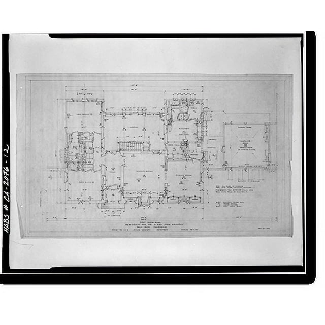 Historic Print, John G. Kennedy House, 423 Chaucer Street, Palo Alto