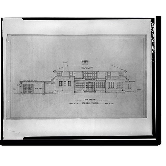 Historic Print, John G. Kennedy House, 423 Chaucer Street, Palo Alto