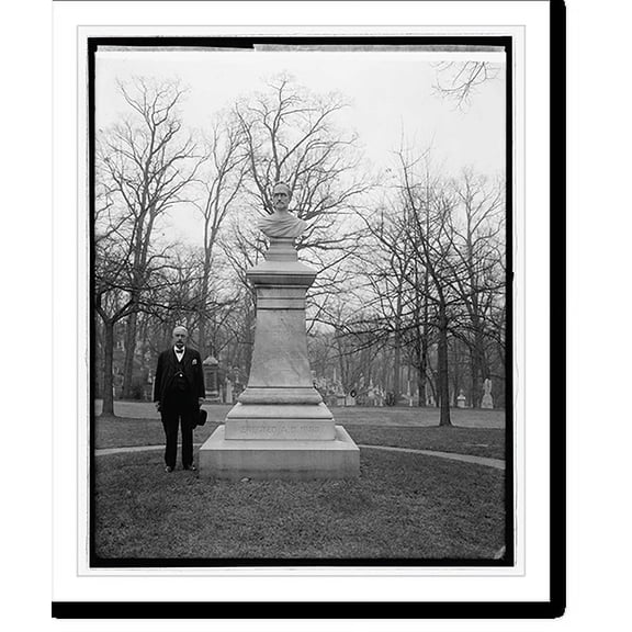 Historic Print, John Howard Payne statue, [Oak Hill Cemetery, Washington, D.C.], 18" x 24"