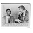 thumbnail image 1 of Historic Print, [John Lewis talks with fellow Freedom fighter" James Zwerg who was brutally beaten in Montgomery, Alabama, after riding into town on a Greyhound bus]", 16" x 20", 1 of 3
