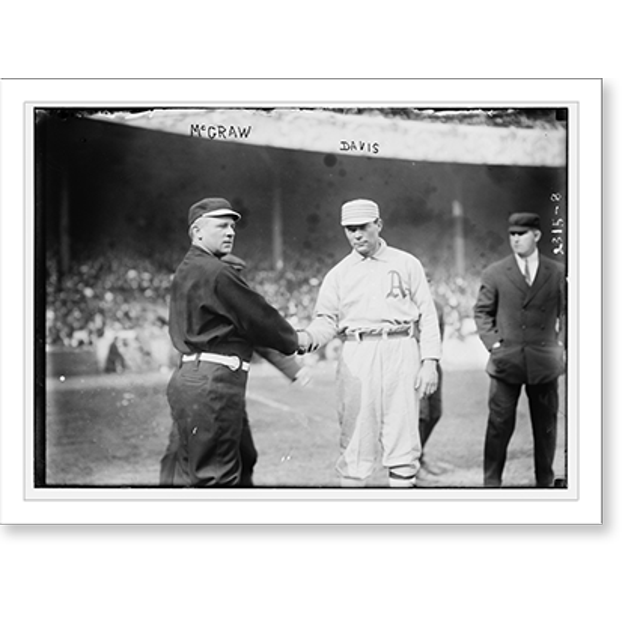 Historic Print, John McGraw, New York, NL & Davis, Philadelphia, AL