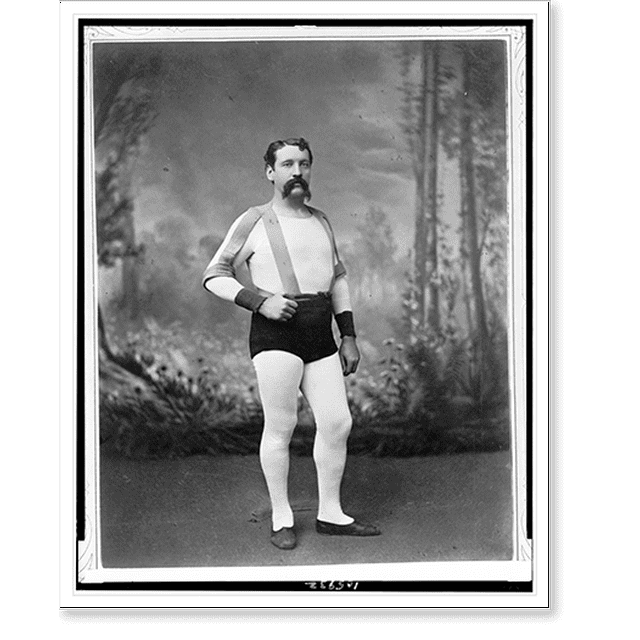 Historic Print, John McMahon, champion collar and elbow wrestler of the