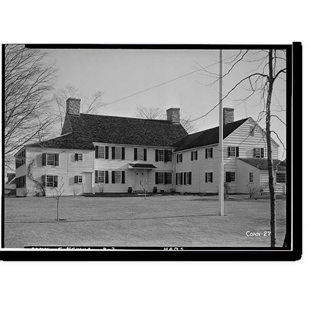 Historic Print, John Morris House, Lighthouse Road & Morris Avenue, New