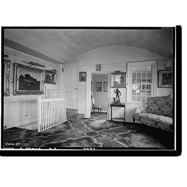 Historic Print, John Morris House, Lighthouse Road & Morris Avenue, New