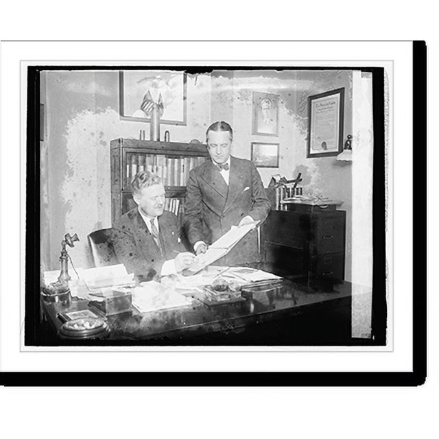 Historic Print, John Thomas Taylor (seated) Wm. McE. Lewis (standing), 16" x 20"