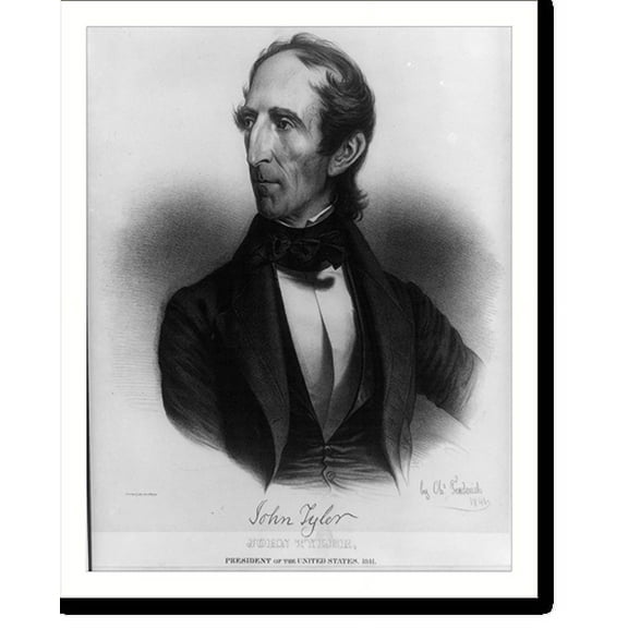 Historic Print, John Tyler, President of the United States, 1841, 18" x 24"