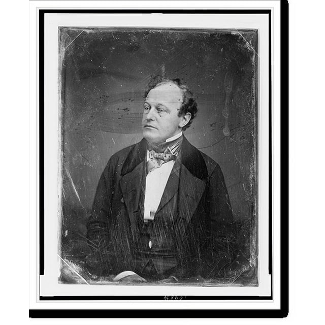 Historic Print, [John Van Buren, threequarter length portrait, three