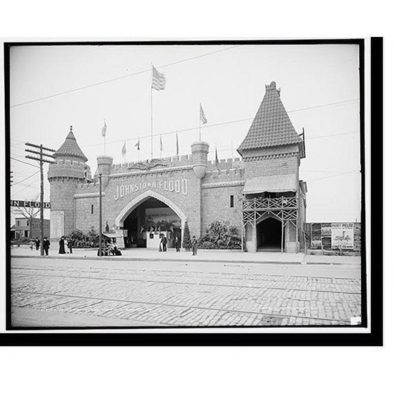 Historic Print, Johnstown Flood, Coney Island, N.Y., 16" x 20"