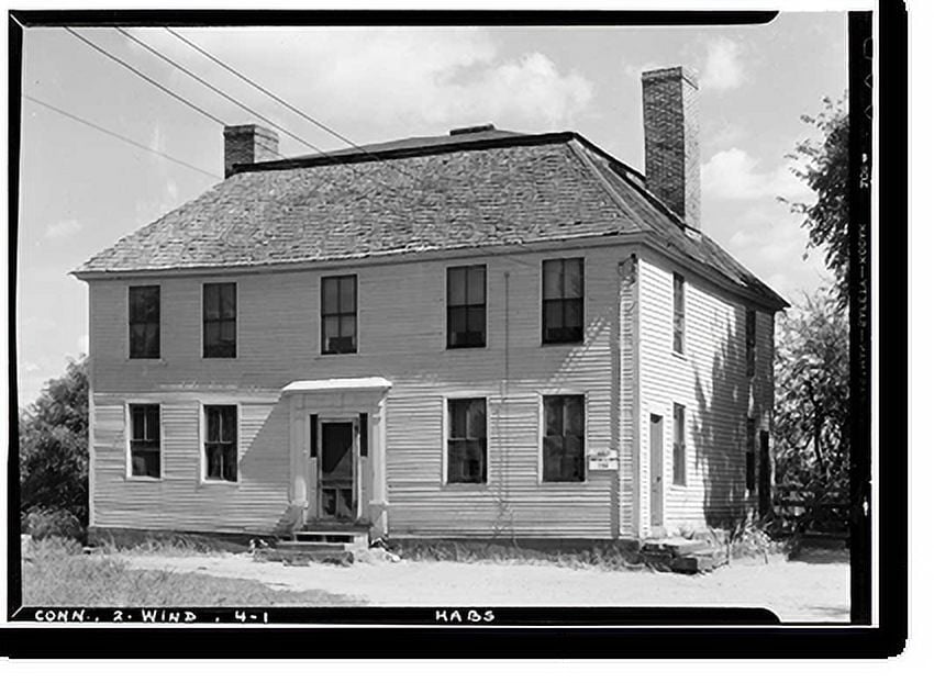 Historic Print, Jonathan Ellsworth House, Windsor, Hartford County, CT
