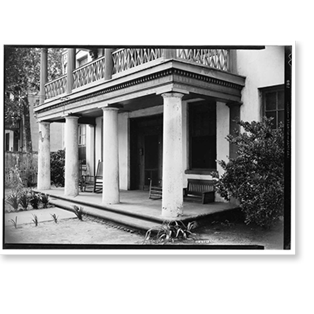 Historic Print, Jonathan Kirkbride House, 104 Theatre Street, Mobile