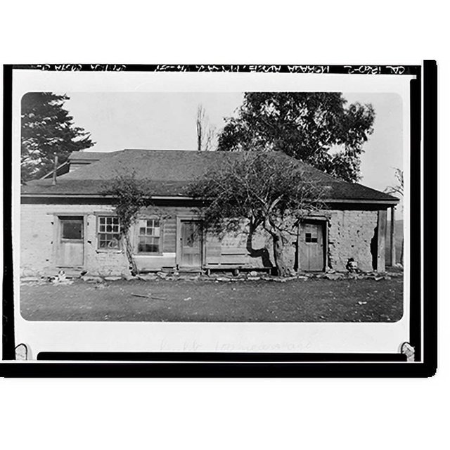 Historic Print, Jose Joaquin Moraga Adobe, Moraga, Contra Costa County