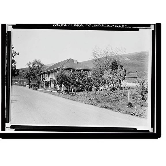 Historic Print, Jose Maria Alviso Adobe, Milpitas vicinity, Santa Clara County, CA, 16" x 20"