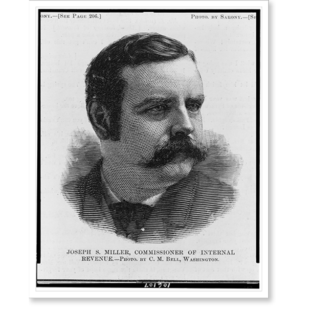 Historic Print, Joseph S. Miller, commissioner of internal revenue