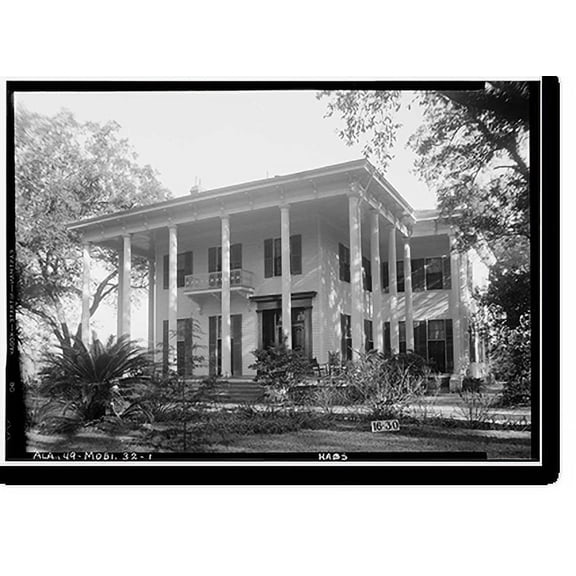 Historic Print, Judge John Bragg House, 1906 Spring Hill Avenue, Mobile, Mobile County, AL, 18" x 24"