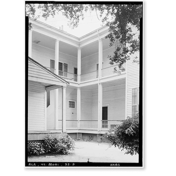 Historic Print, Judge John Bragg House, 1906 Spring Hill Avenue, Mobile, Mobile County, AL - 5, 18" x 24"